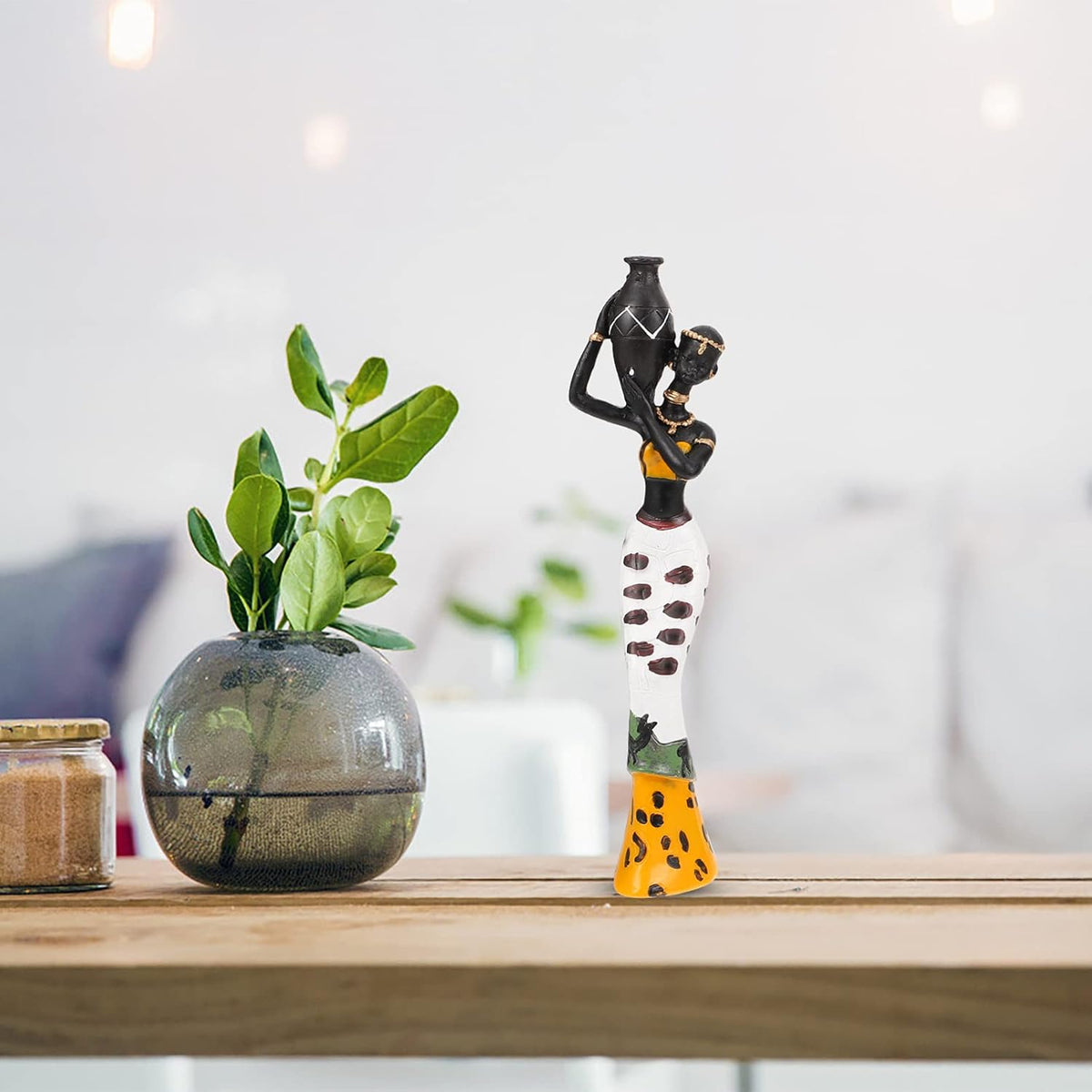 3 Piece Set African Statue Crafts Praying Girl Decoration Centerpieces T837
