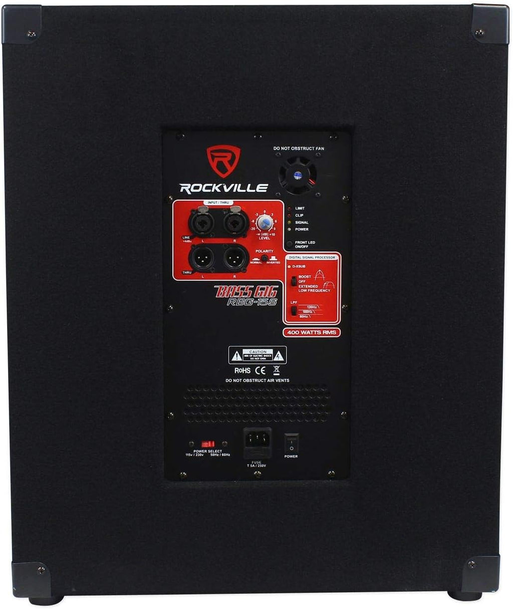 8 Powered PA Speakers and 15 Subwoofer Q33090