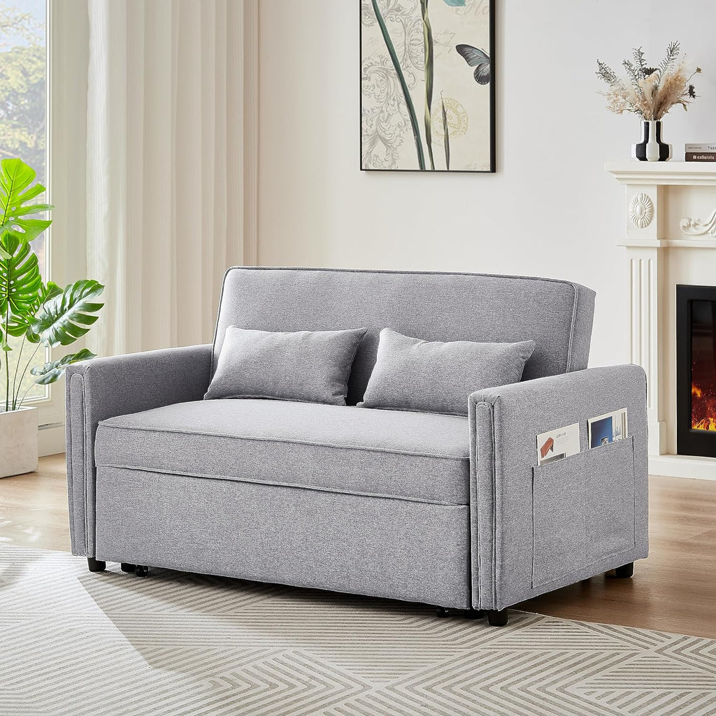 Small Sleeper Sofa Bed with 2 Lumbar Pillows K626285
