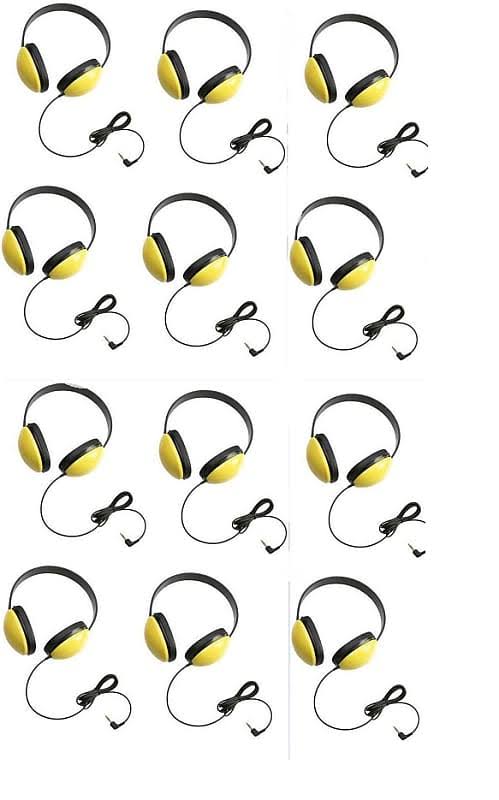 Yellow 12-Pack Stereo Headphone H8372