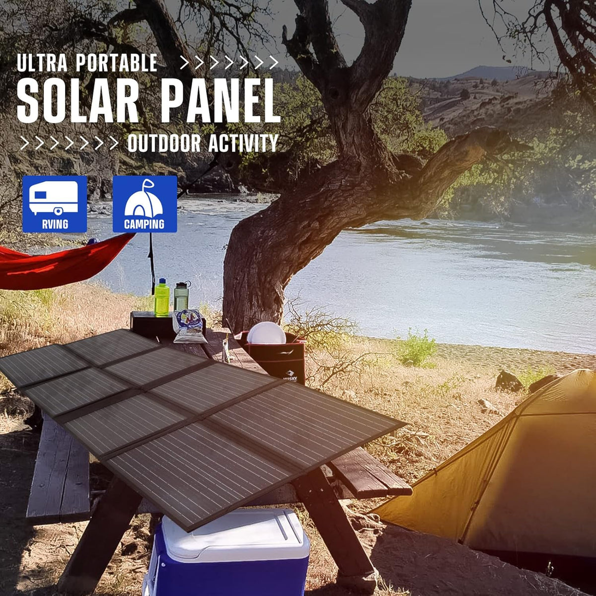 200W Portable Foldable Monocrystalline Solar Panel with 20A MPPT Charger Controller K6420