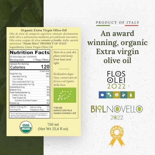 Cold Extracted Italian Extra Virgin Olive Oil 25.4 fl oz (Pack of 2) B8947