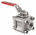 Ball Valve, 316 Stainless Steel, Inline, 3-Piece, Pipe Size 1/2 in H329543
