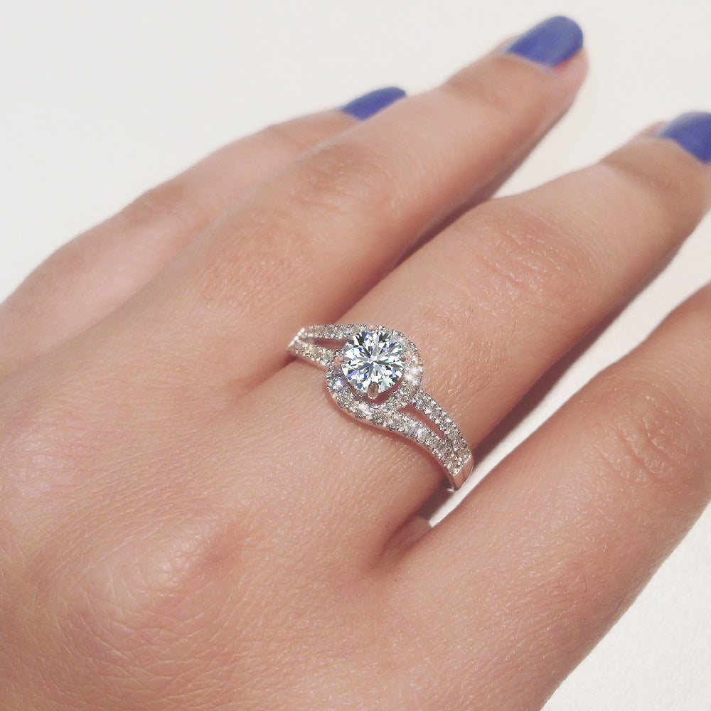 14K White Gold Diamond Ring 1.25 CT T271710
