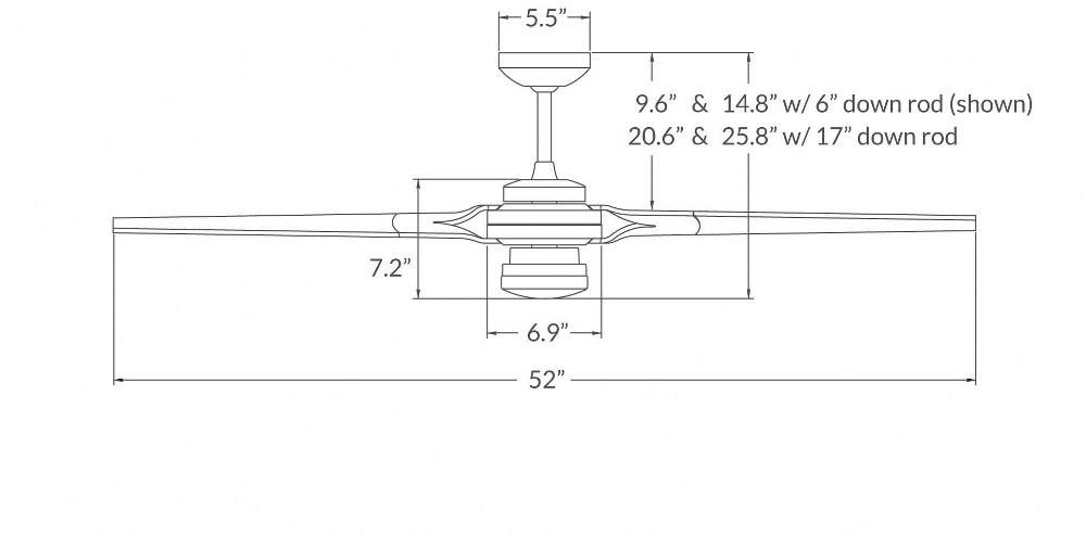 Torsion 52x22 Ceiling Fan T13259