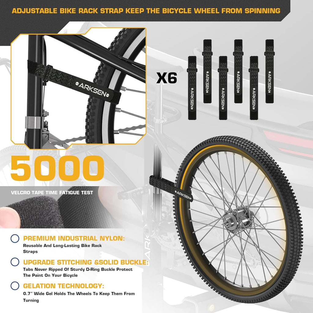 3 Bike Hitch Mount Carrier with Tie Down Strap I795