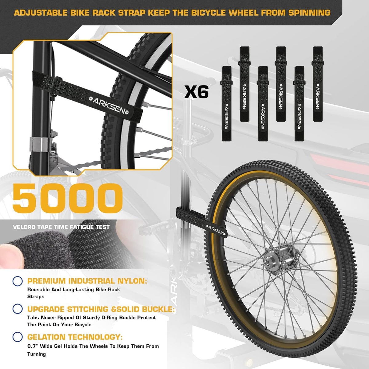 3 Bike Hitch Mount Carrier with Tie Down Strap I795