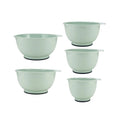 Set of 5 Plastic Mixing Bowls with Rubber Bottom U75034
