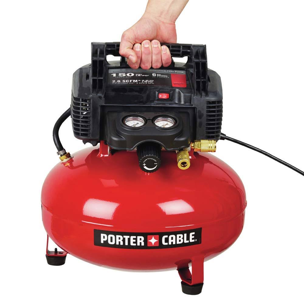 Oil-Free Pancake Air Compressor, 0.8 HP, 6 gal W162
