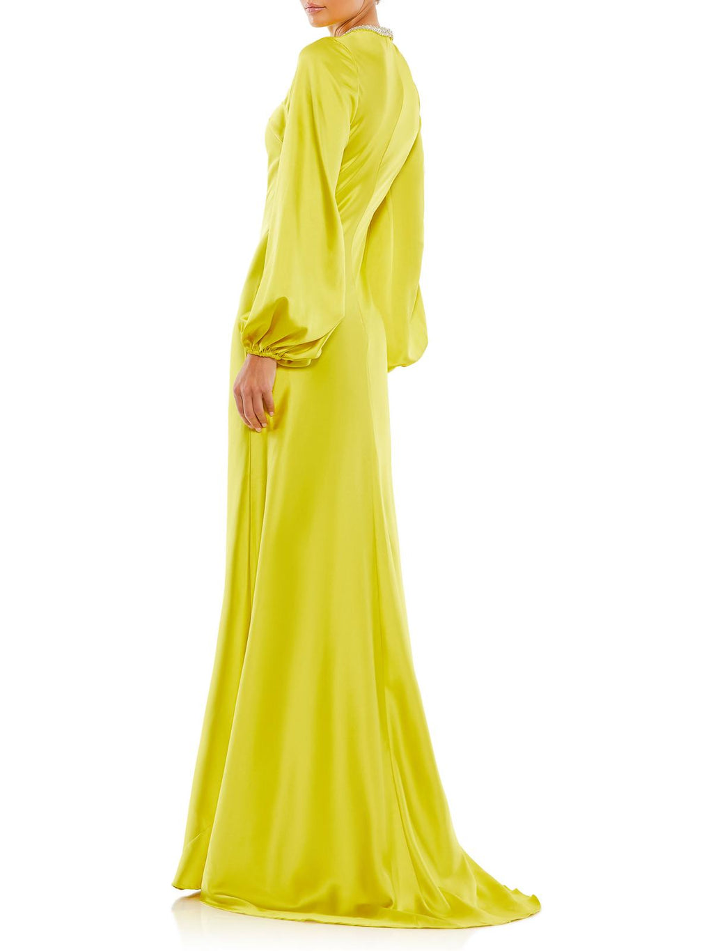 Satin Embellished Evening Dress N6087