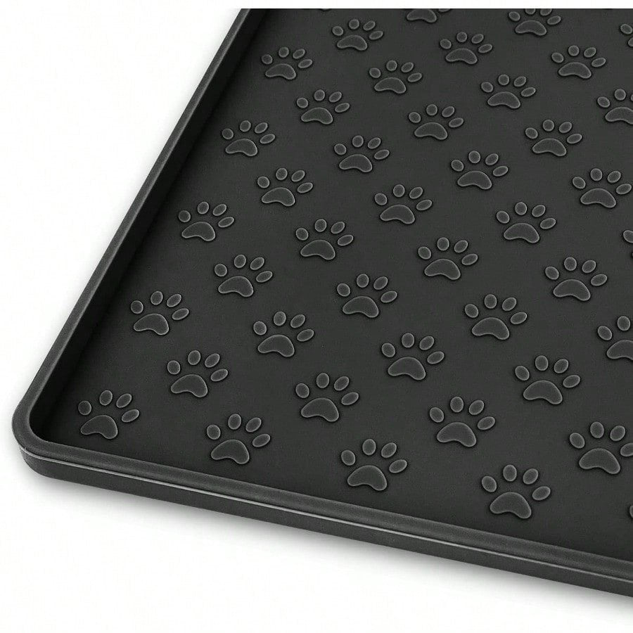 Black 31.5 23.6 Silicone Pet Placemat I9675