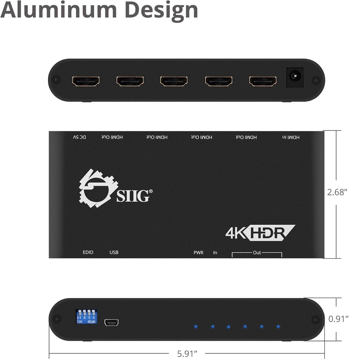 1x4 HDMI 4K 60Hz HDR Splitter Z743001