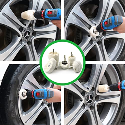 Flannelette Polishing Wheels Mixed Polish Head Kit with 1/4'' Shaft Y442251