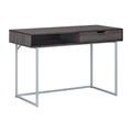 Modern Single Drawer Gray Wood Grain Finish Desk C25113