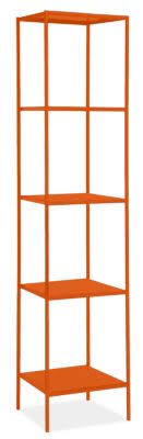 Modern Slim Bookcase in Tangerine Orange O13531