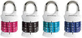 Vertical Resettable Word Combination Padlock, 4-Pack W1175