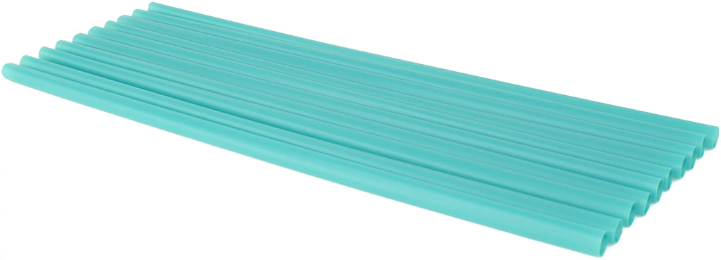 Pack of 250 Jumbo Aqua Unwrapped Plastic Drinking Straws K23965