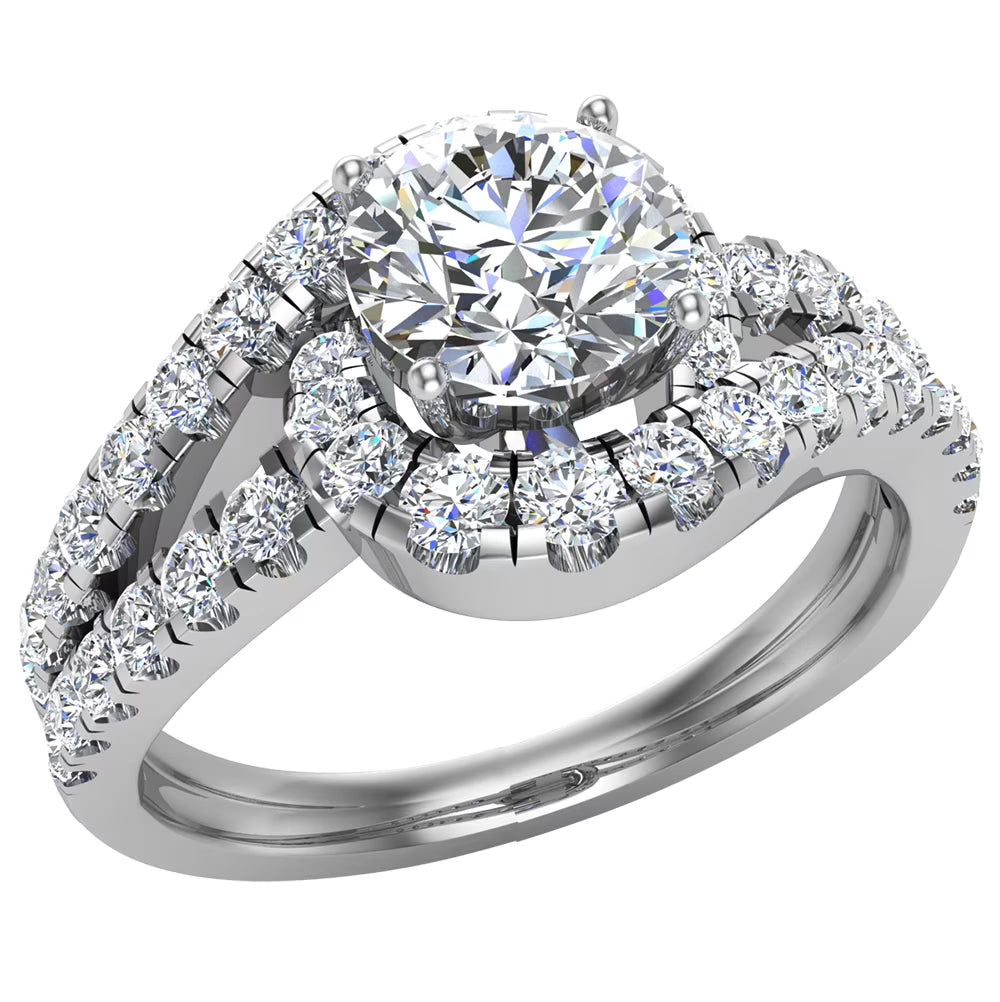 14K White Gold Diamond Ring 1.25 CT T271710