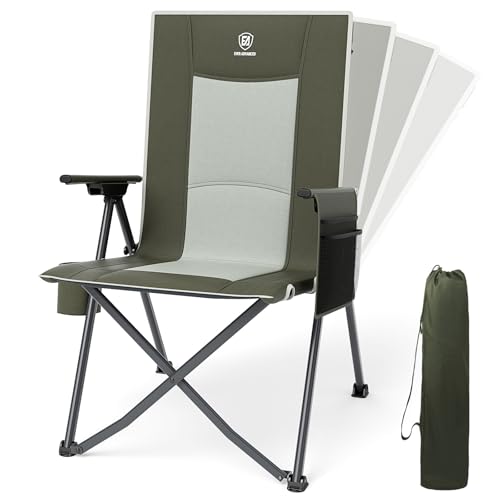 Lightweight Folding Reclining Camping Chair with Adjustable Back Black G280