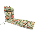 Grey Floral Rectangular Outdoor Chaise Lounge Cushion A29274