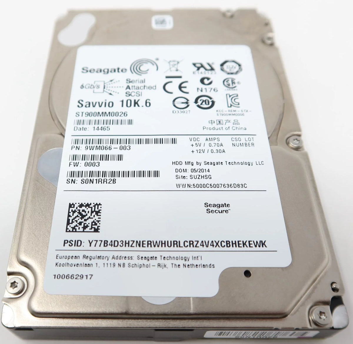 900GB 10K SAS SED Hard Drive T173