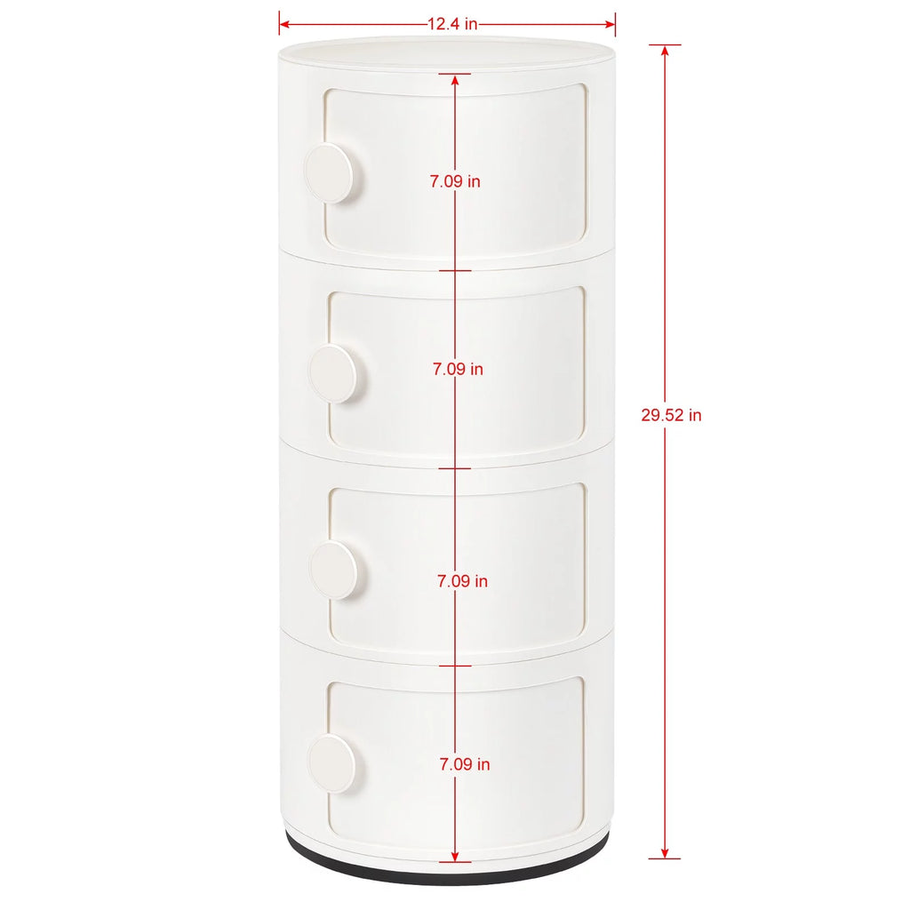 Beige 4 Tier Stackable Storage Organizer O360