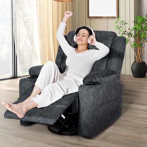 Brown Massage Rocking Recliner Chair with Heat and USB F698241