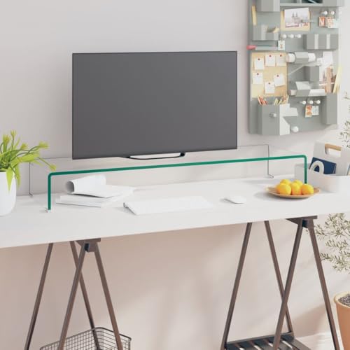 Clear Glass TV Stand 39.4"x11.8"x5.1" K68499
