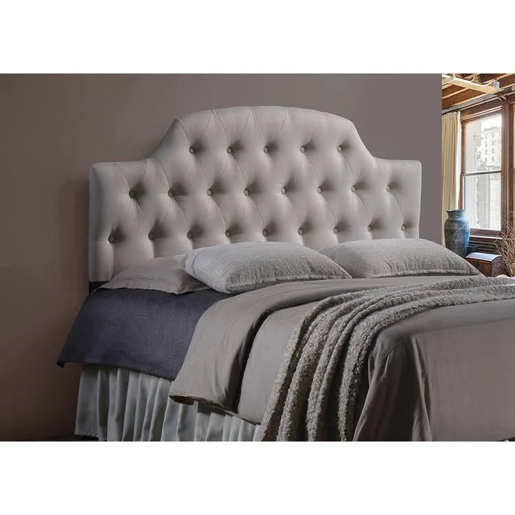 Grey Fabric Upholstered Twin Size Headboard Z15555