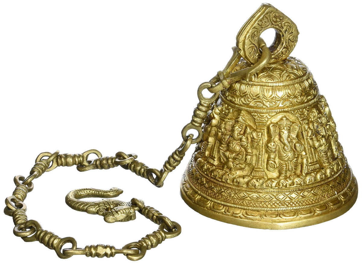 Hanging Bell Brass Statue S215