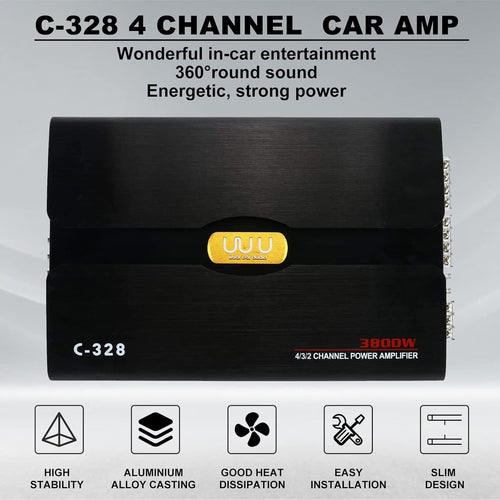 12V 4 Channel Car Audio Amplifier P518036