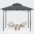8'x 8' Gray Double Tiered Gazebo Canopy B51315