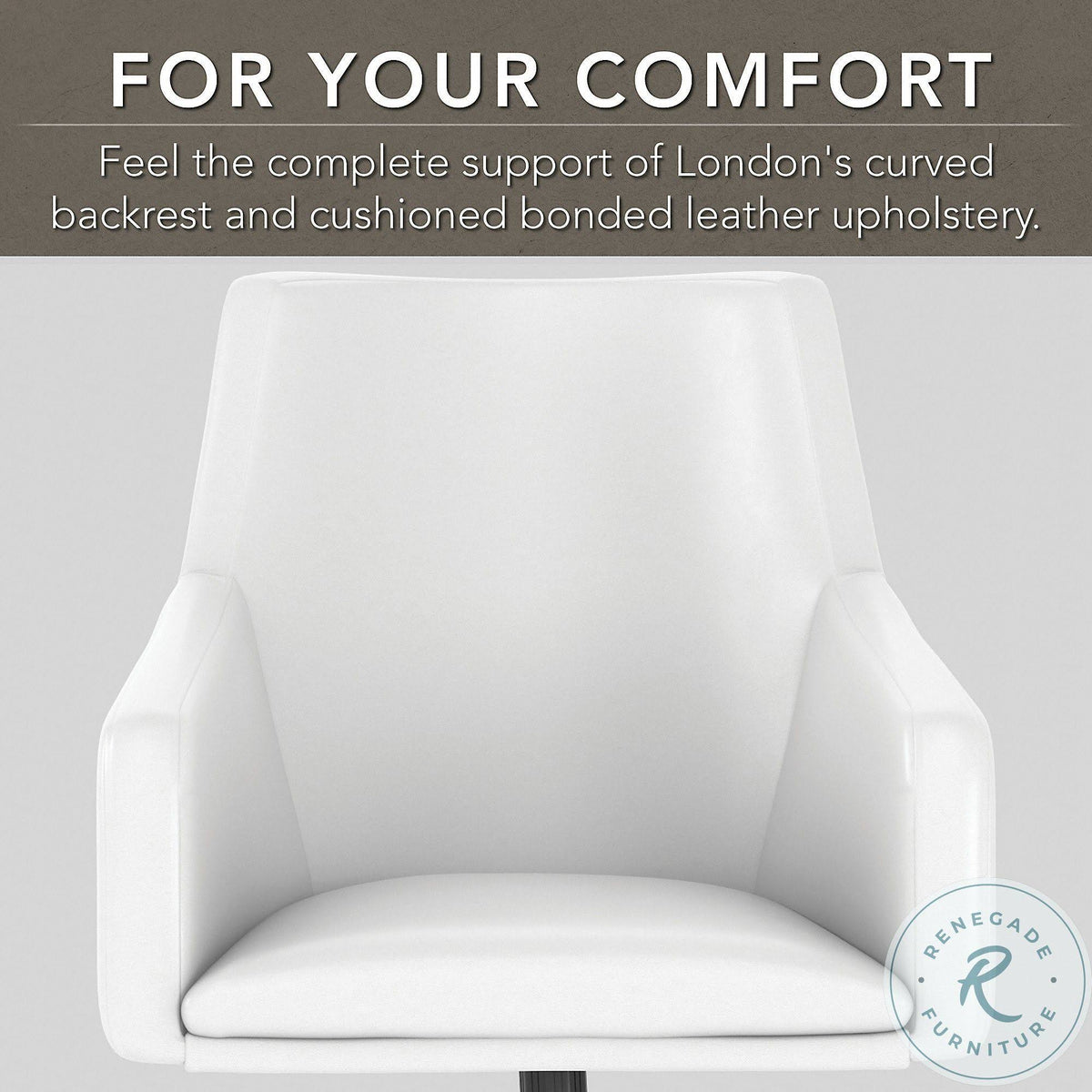 White Leather Box Chair E3339