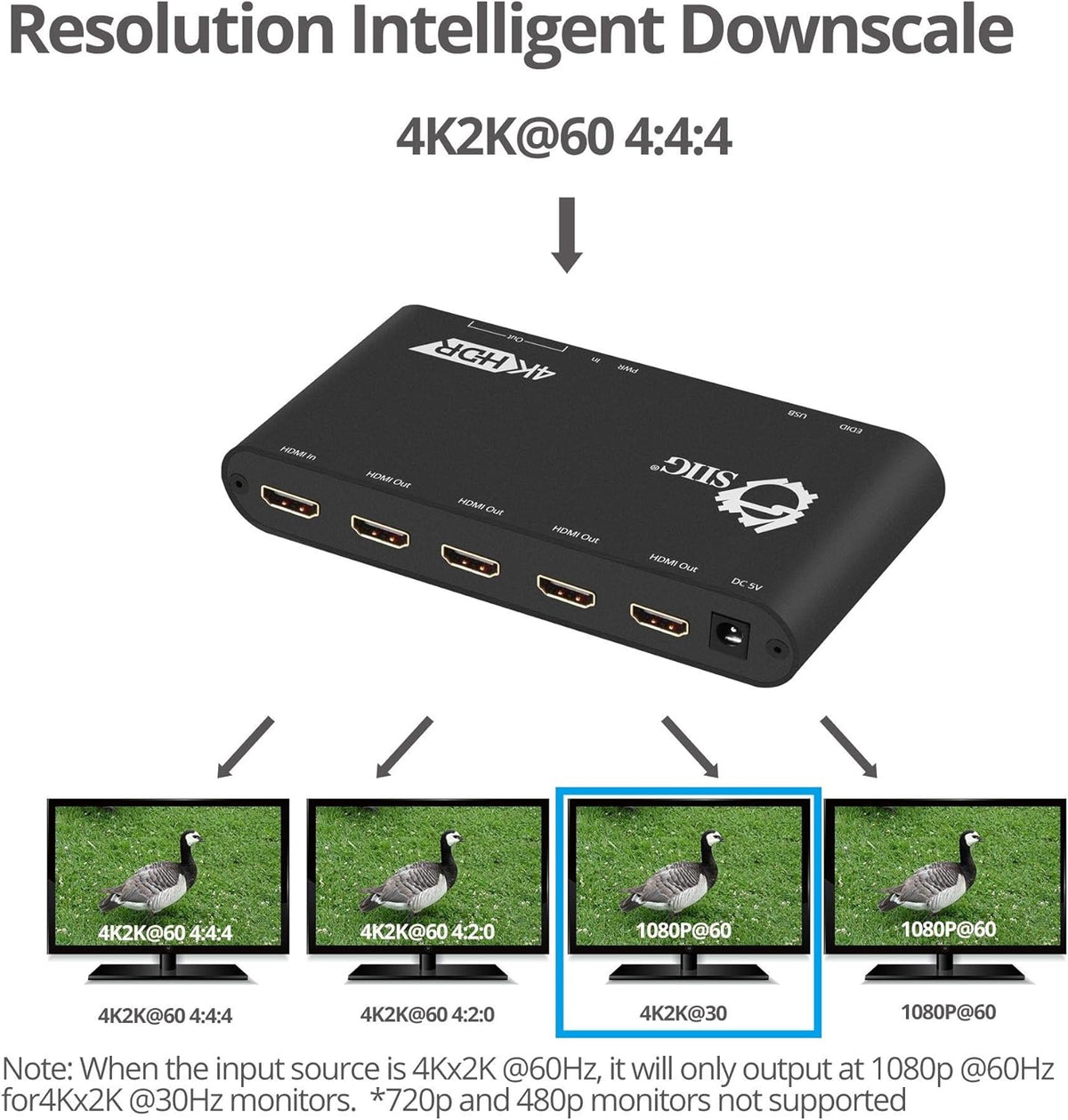1x4 HDMI 4K 60Hz HDR Splitter Z743001