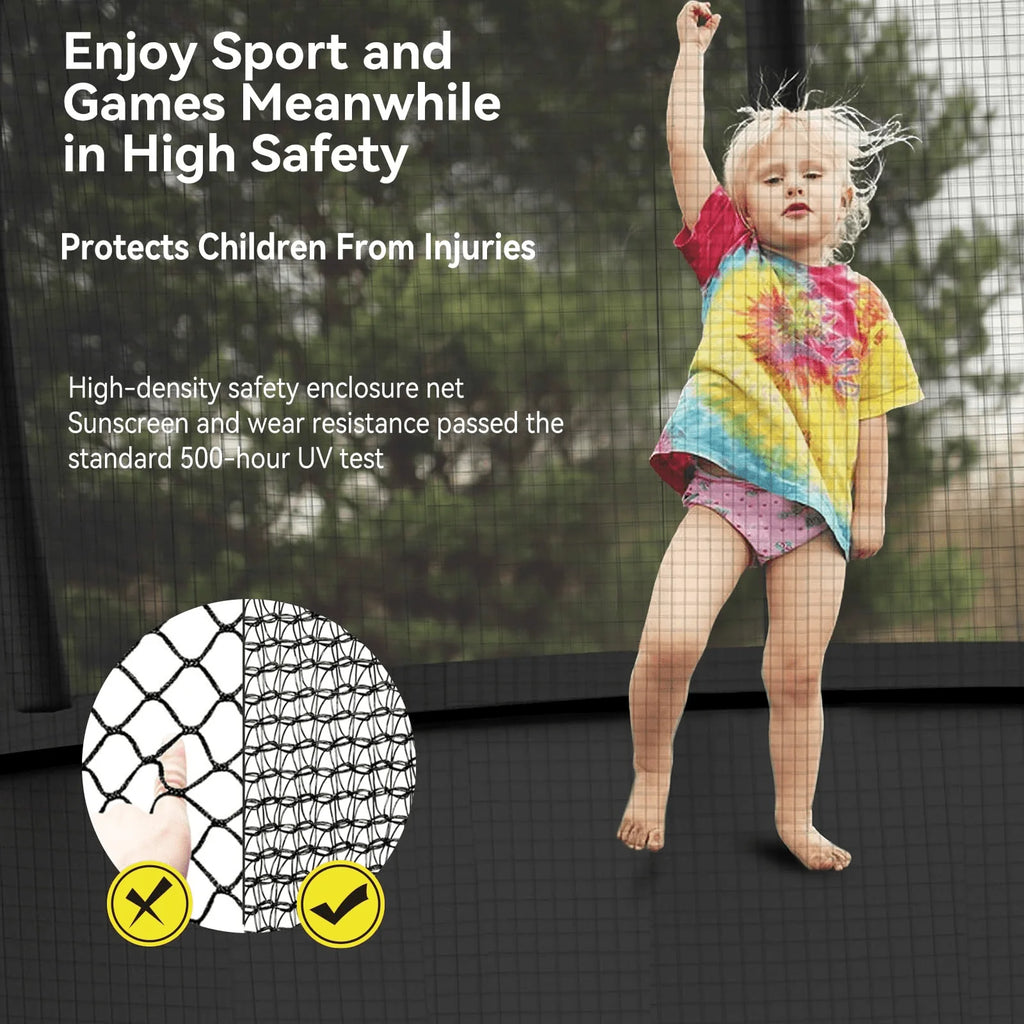 12 14 16FT Trampoline with Slide, Enclosure Net and Ladder P84042