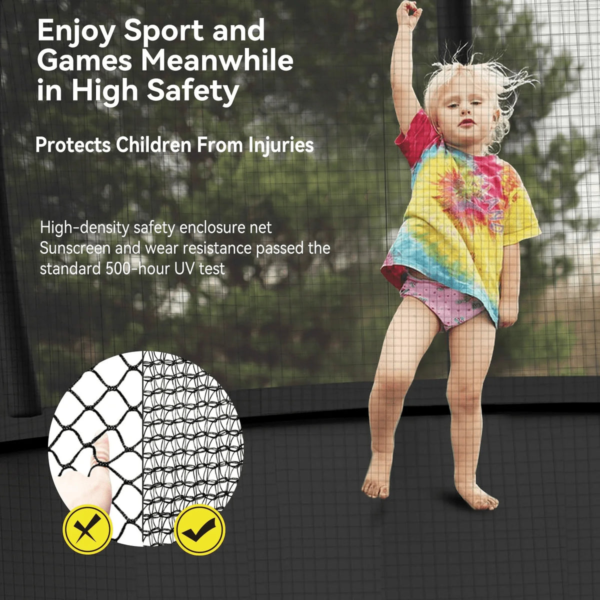 12 14 16FT Trampoline with Slide, Enclosure Net and Ladder P84042