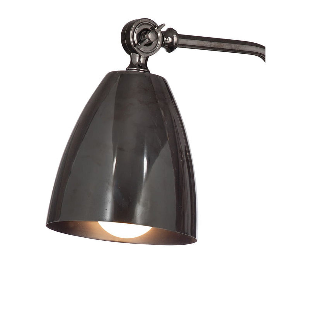 Black Nickel Metal Desk Lamp with Iron Shade W35797
