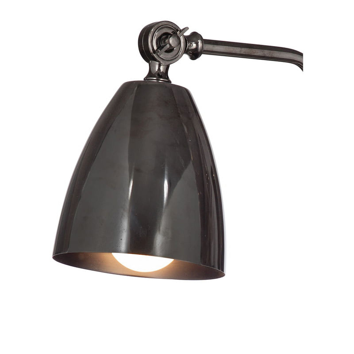 Black Nickel Metal Desk Lamp with Iron Shade W35797