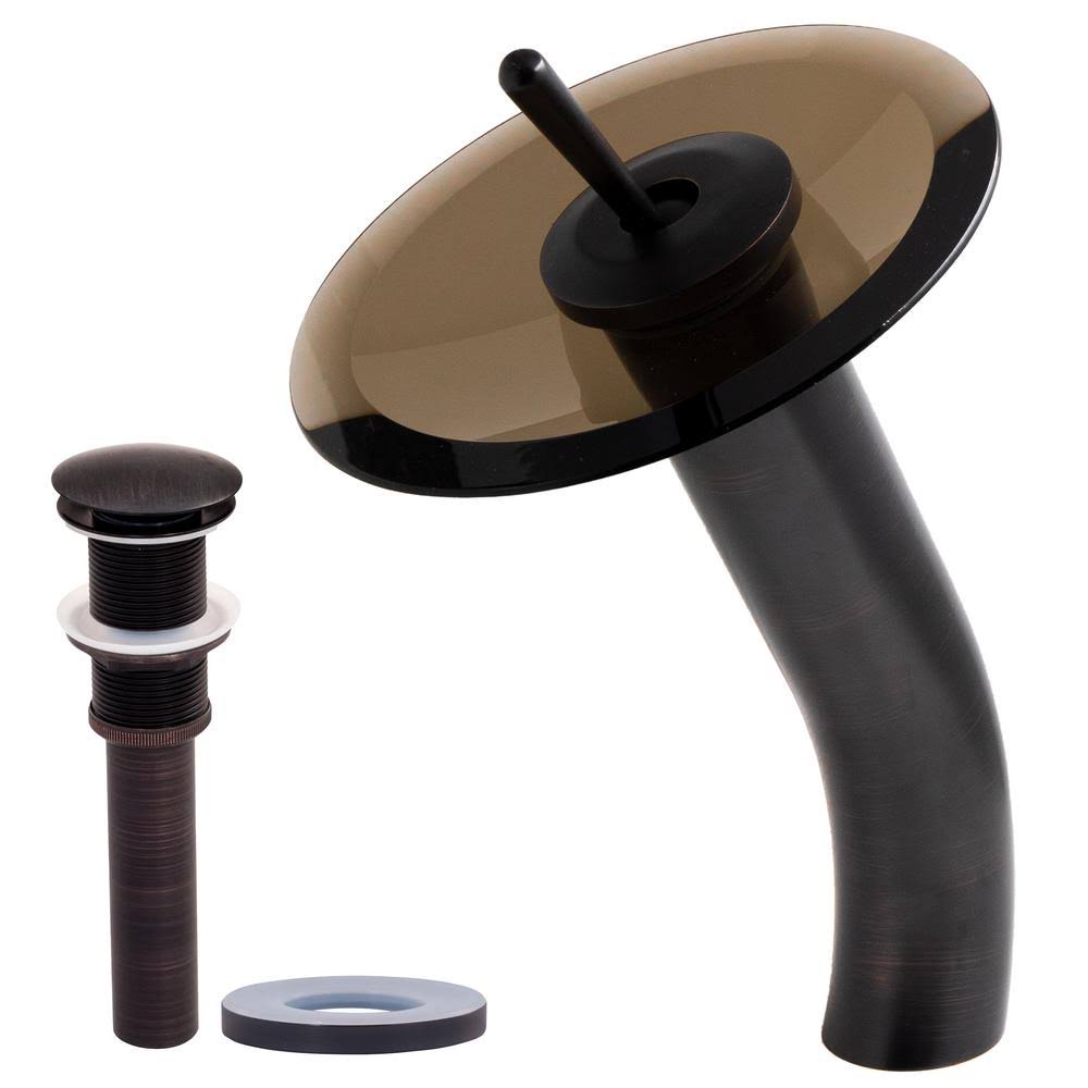 Oil Rubbed Bronze Waterfall Vessel Faucet Set D49650