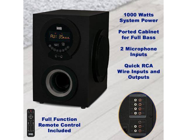 Tower 5.1 Bluetooth Speaker System with Optical Input and Mics B2753
