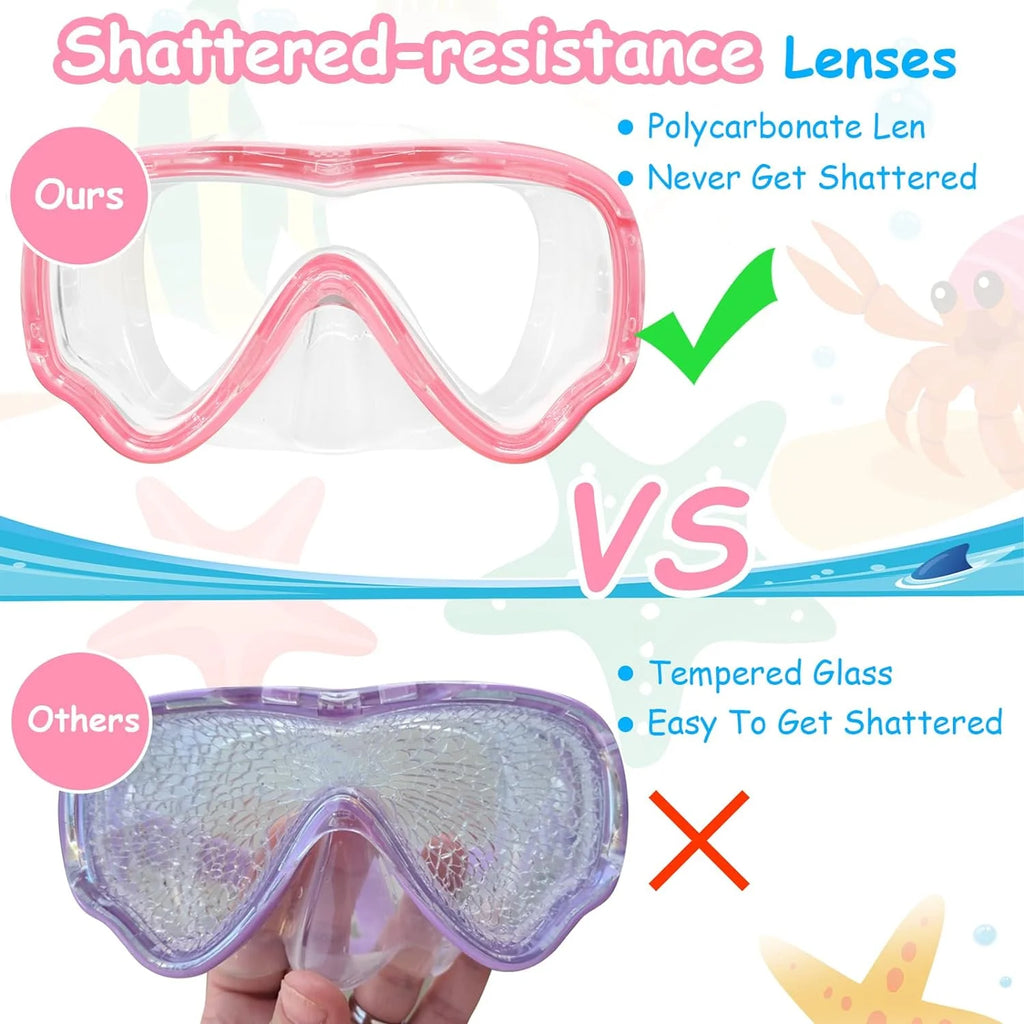 Children's Swimming Goggles with Nose Mask N627228