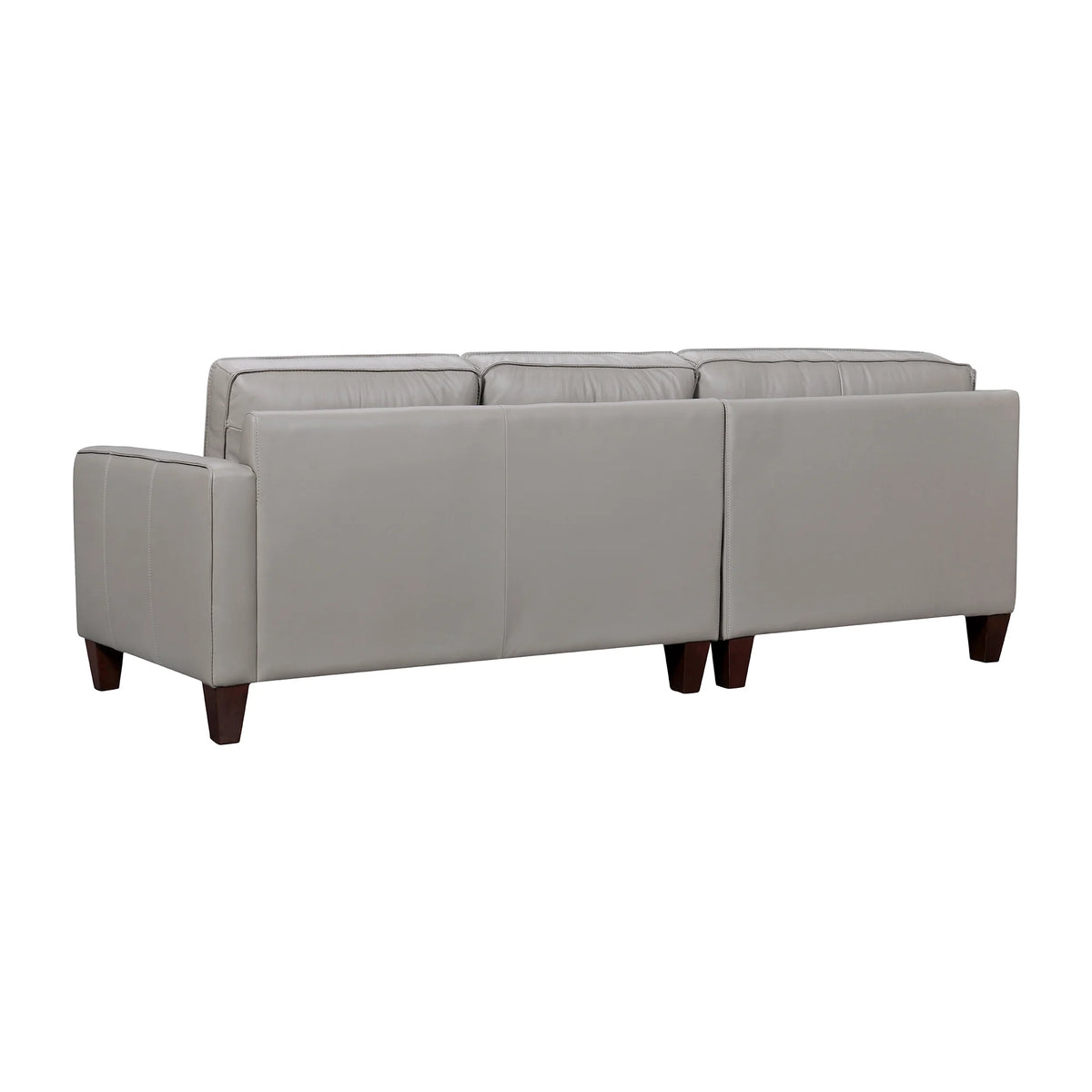 Greige Leather Sectional Sofa P3470