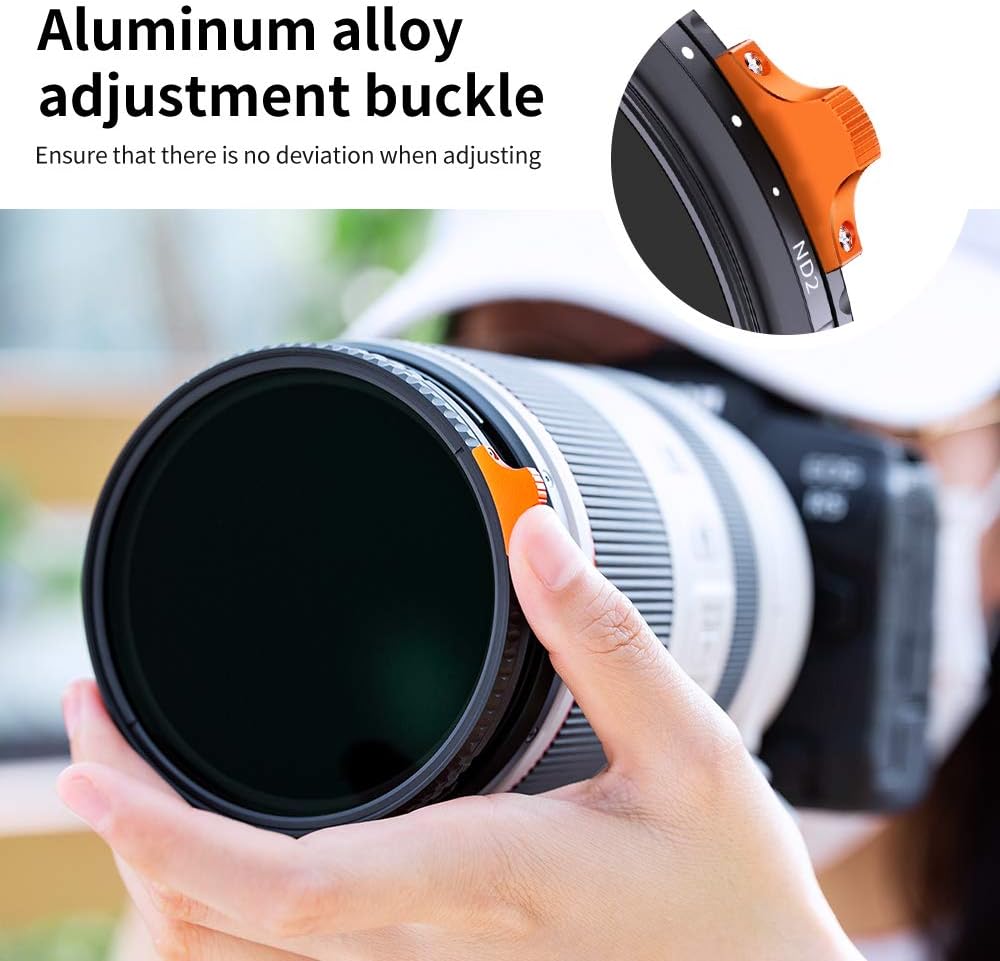 52mm Variable ND Filter ND2-ND400 with Multi-Layer Coatings AGC Glass P23776