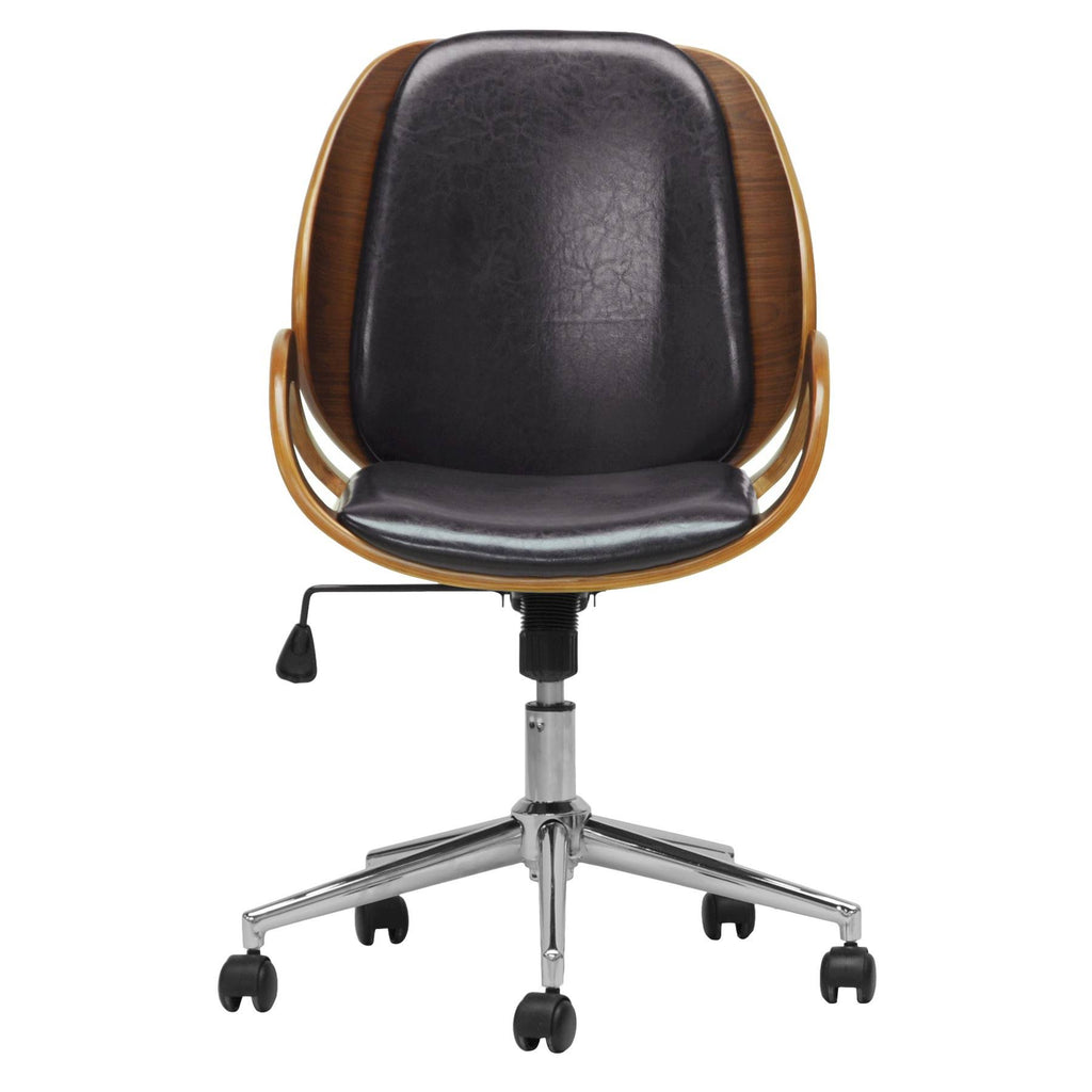 Walnut/Black Modern Office Chair D528