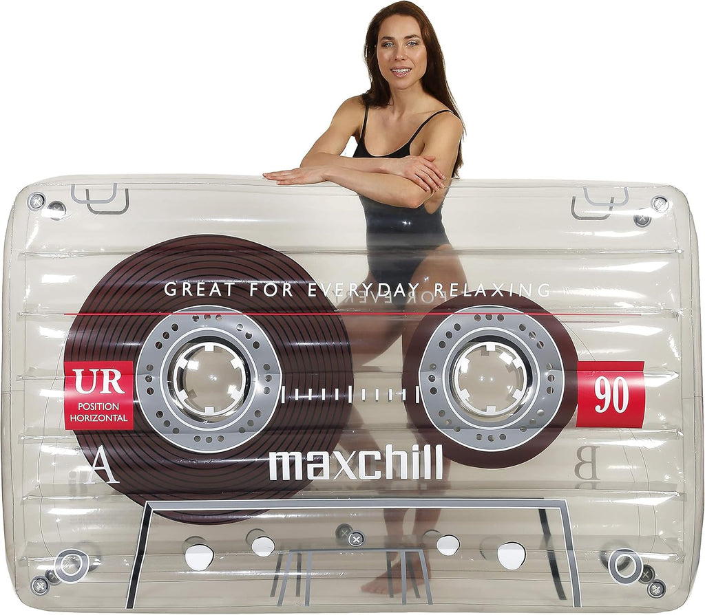 Oversized Clear Cassette Tape Pool Float R976