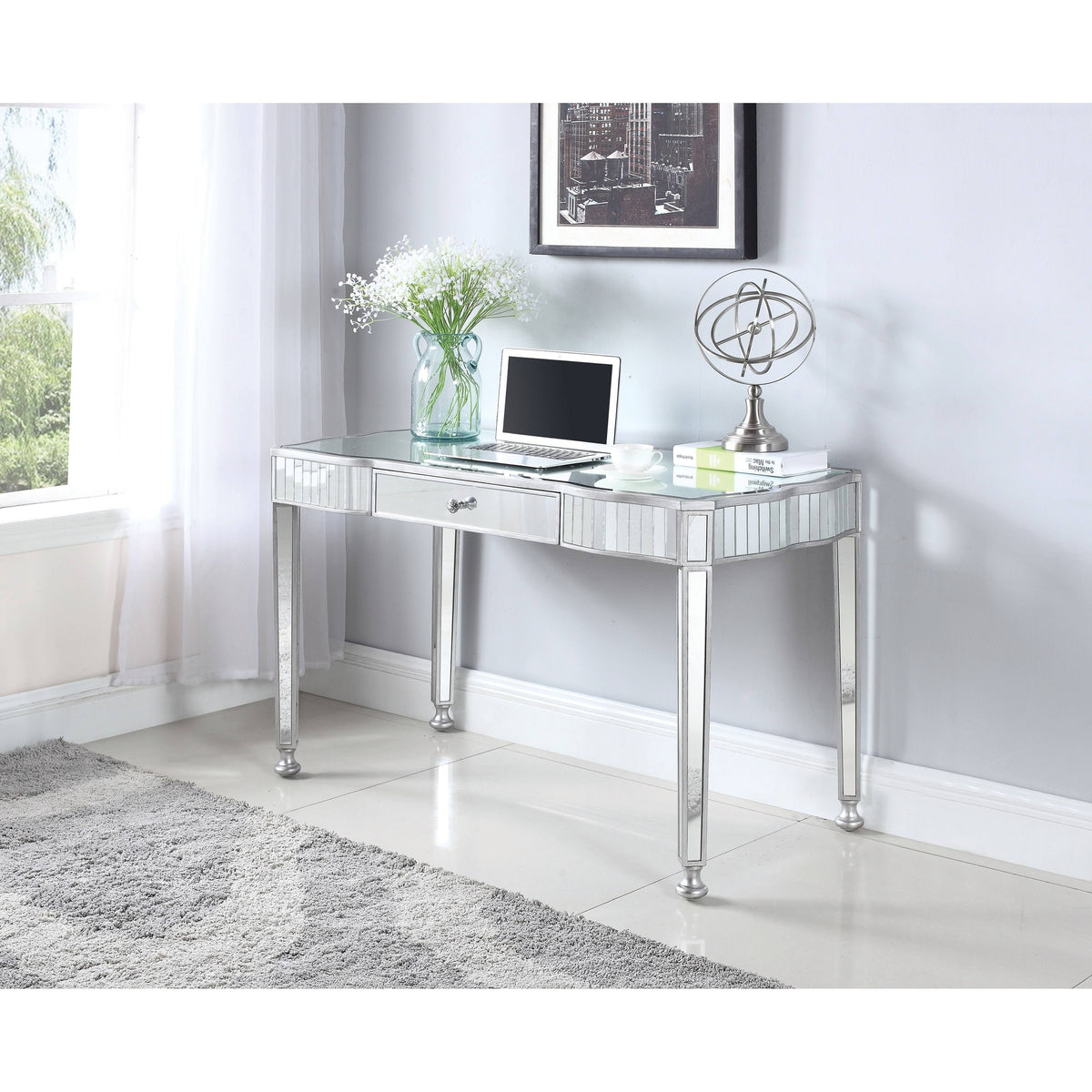 Antique Silver Writing Desk X77736