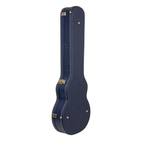Carved Smoke Blue Wooden Hardshell Guitar Case I41974
