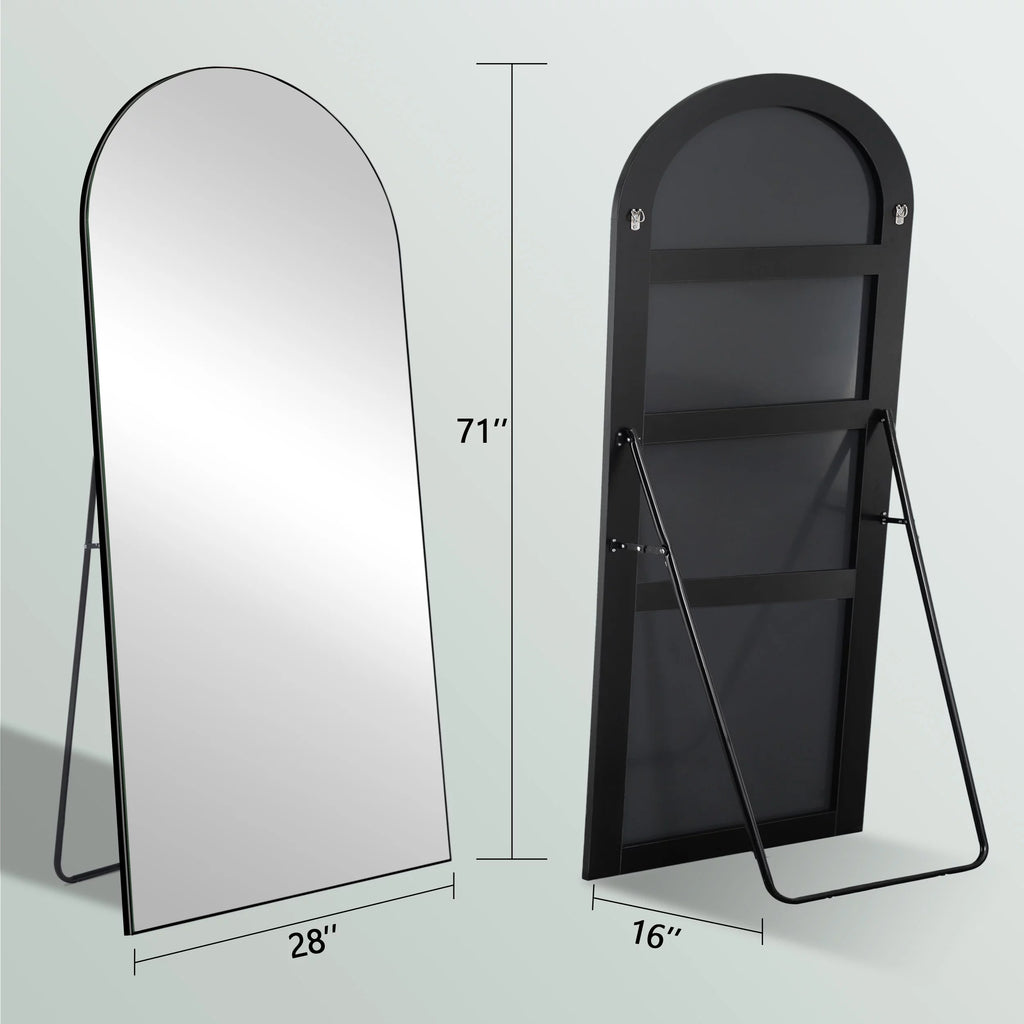 71"×28" Large Full Length Mirror with Stand, Black K38202