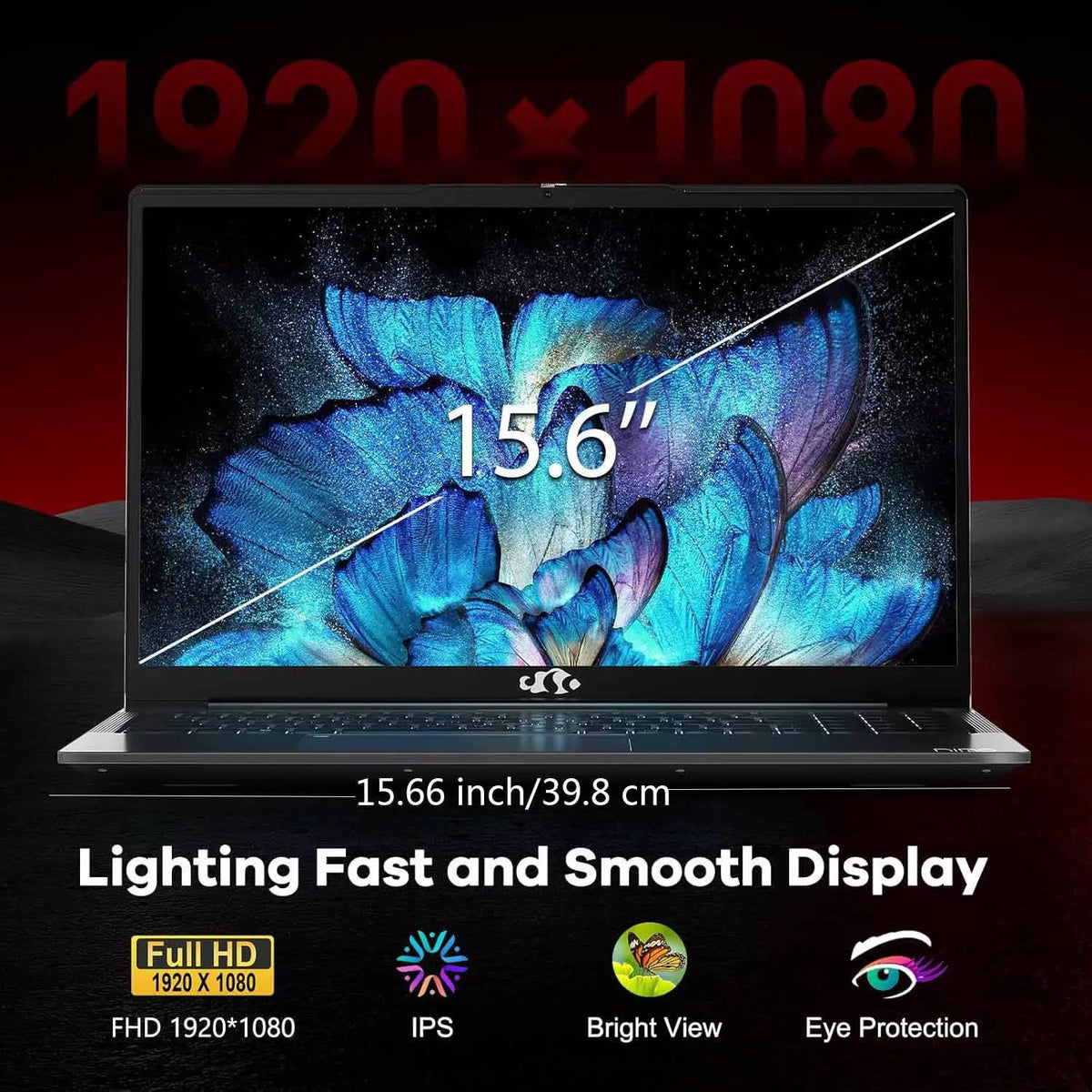15.6" IPS FHD Gaming Laptop, AMD Ryzen 5 6600H 32GB DDR5 RAM 1TB SSD F7506