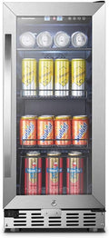15 Inch Beverage Cooler Refrigerator with Glass Door M48224